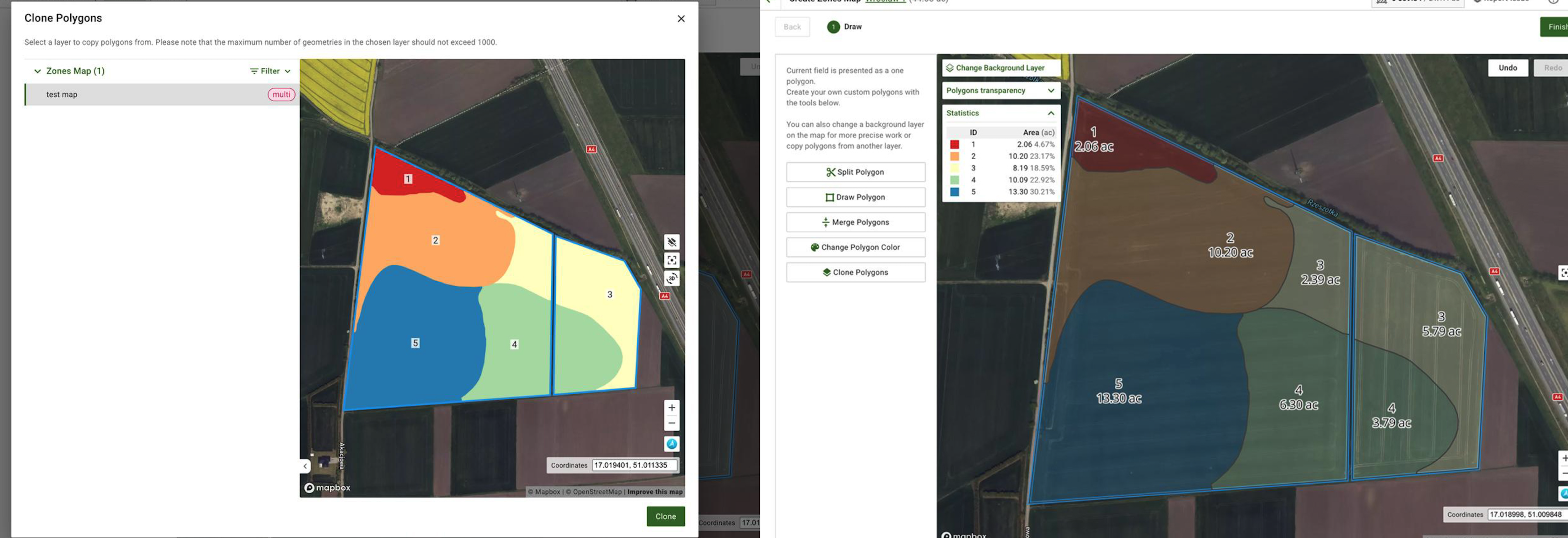 Polygon Cloning Enhancements for Zones Map Drawing